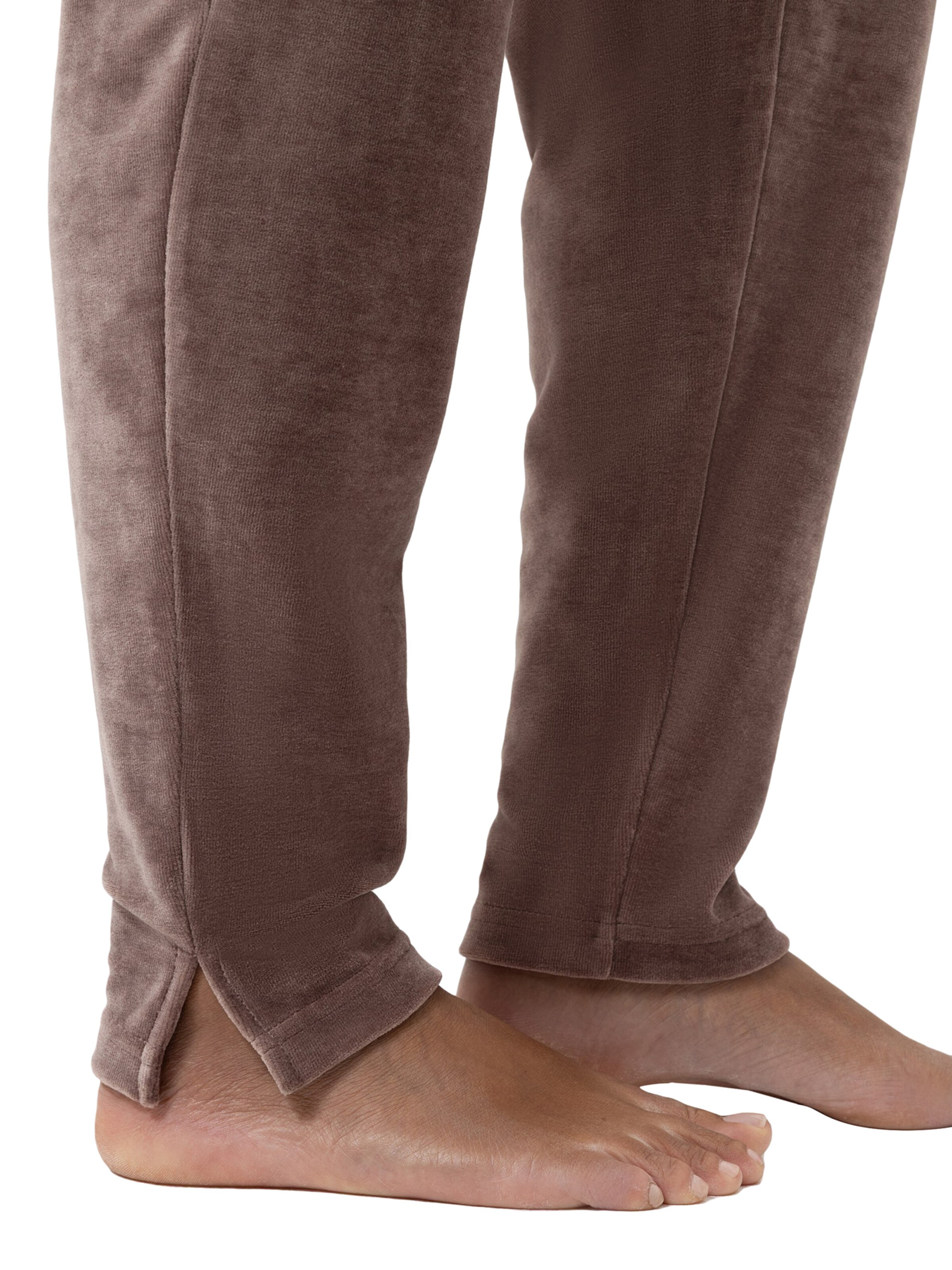 Coupe slim Pantalon 'Velvet Dream' Mey en marron