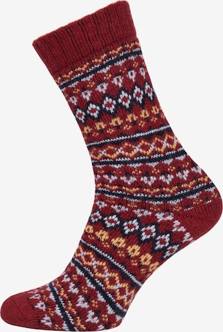 HomeOfSocks Socks 'HOS452' in Red: front