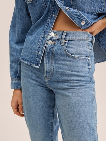 MANGO Avsmalnet Jeans 'Aimee' i blå