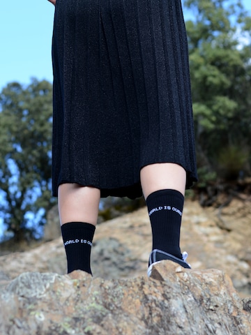 The Arctic Bay Socken 'WORLD IS EDITION' in Schwarz