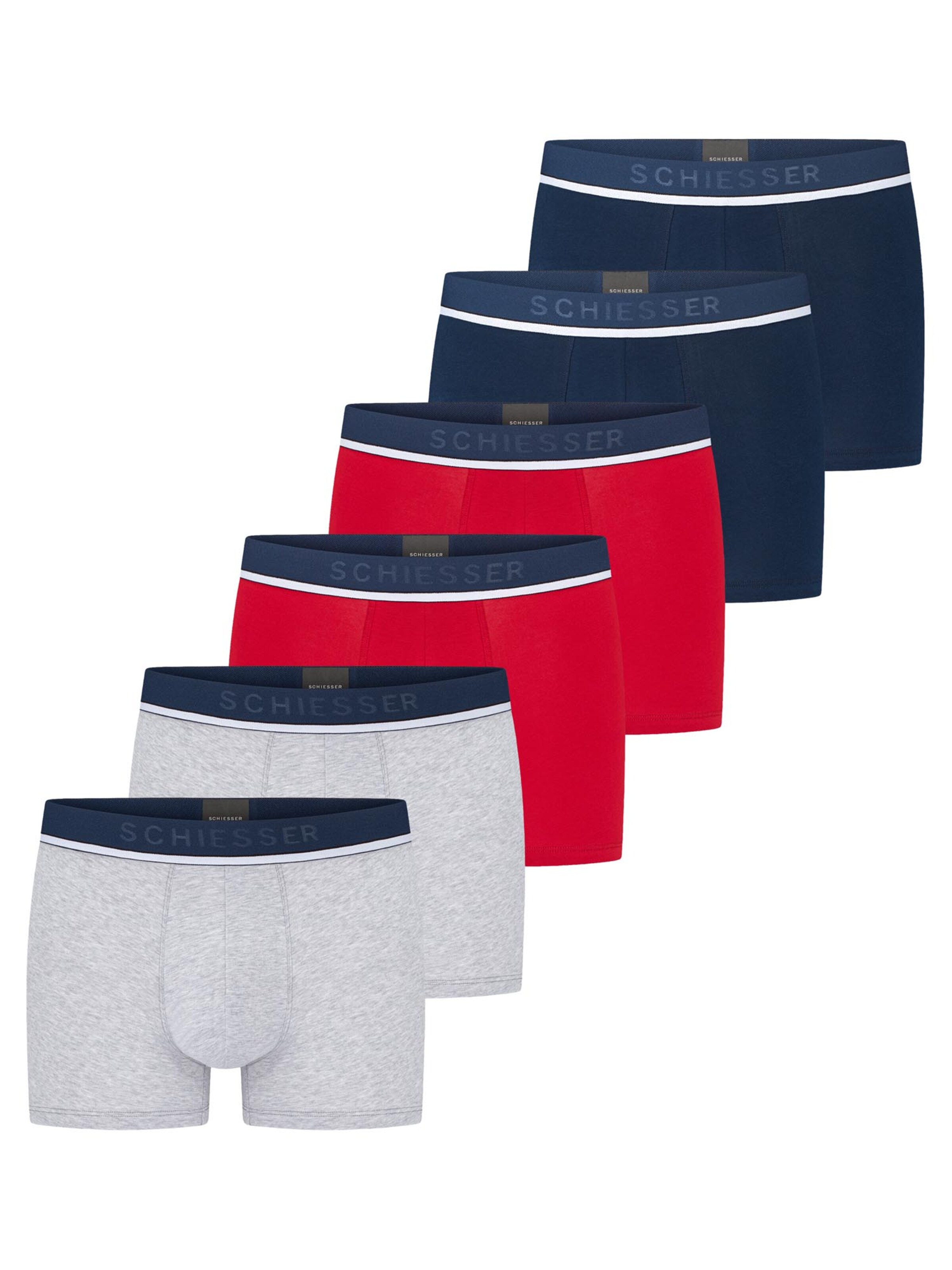 SCHIESSER Boxershorts '95/5 Cotton'‌‌‌‌‌‌‌ in M in rotmeliert, Produktansicht