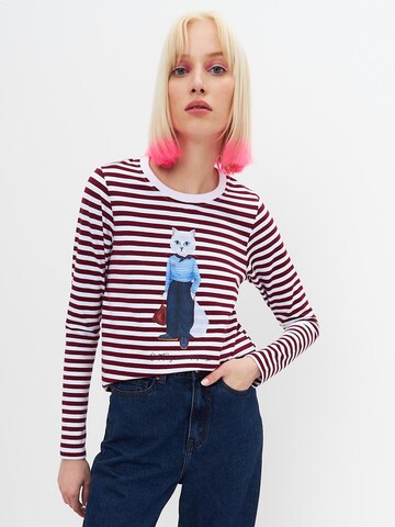 Cat e Lolette Shirt 'Mariner Cat' in Rood