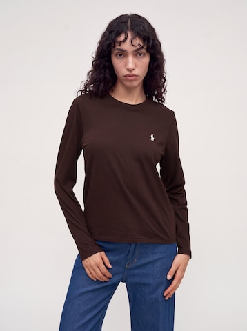 T-shirt Polo Ralph Lauren en marron : devant