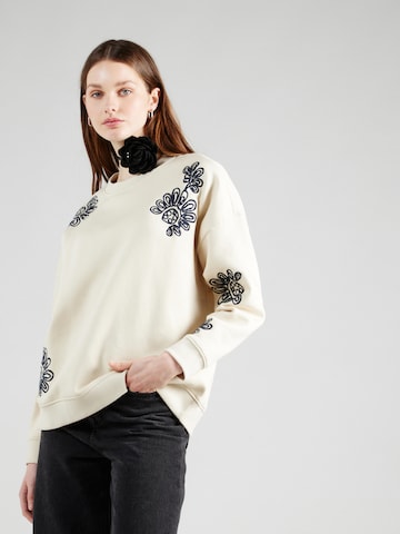 VERO MODA Sweatshirt 'SELMA NELI' in Beige