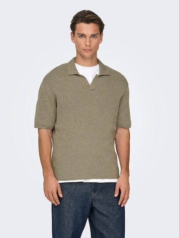 Only & Sons - Jersey 'ONSTRAVIS' en marrón: frente