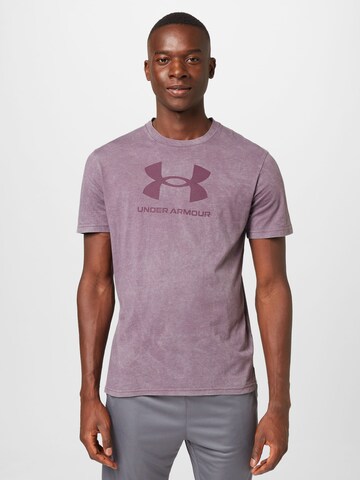 UNDER ARMOUR Λειτουργικό μπλουζάκι σε λιλά: μπροστά