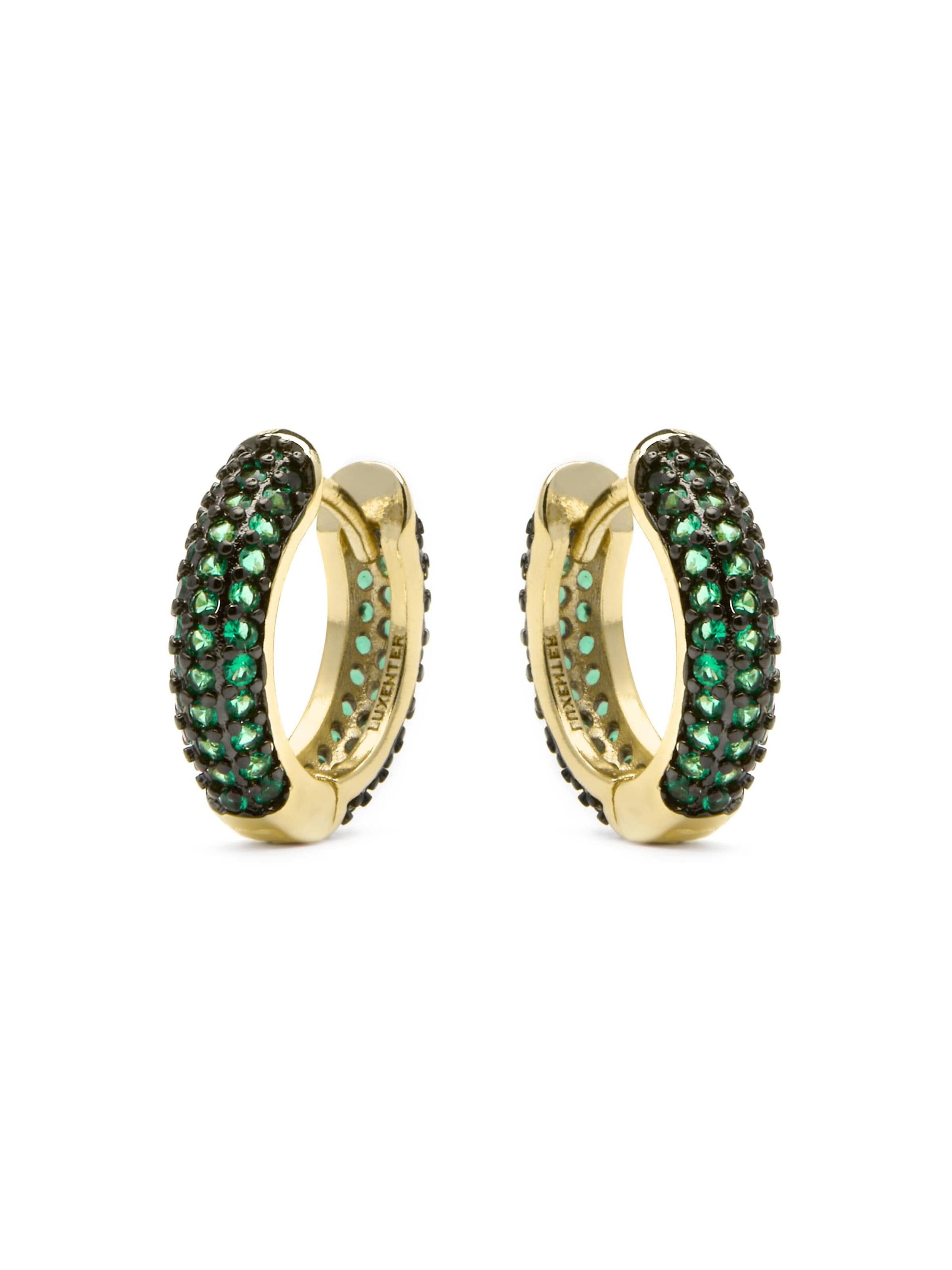 Luxenter - Brincos 'Lesrat' em verde: frente