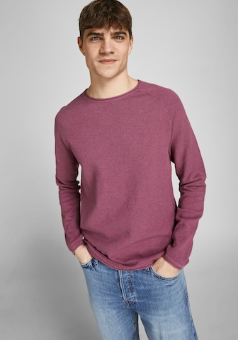 JACK & JONES Regular fit Sweater 'Hill' in Pink