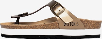 Bayton T-bar sandals 'Asturias' in Brown: front