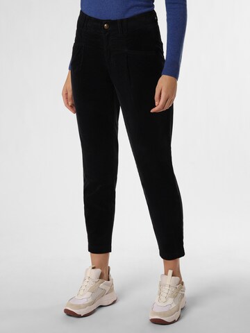Rosner Tapered Pleat-Front Pants 'Mara' in Blue: front