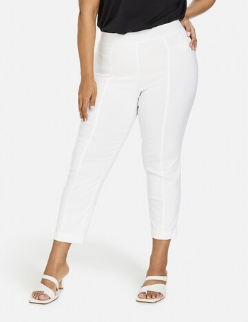 Coupe slim Pantalon SAMOON en blanc : devant