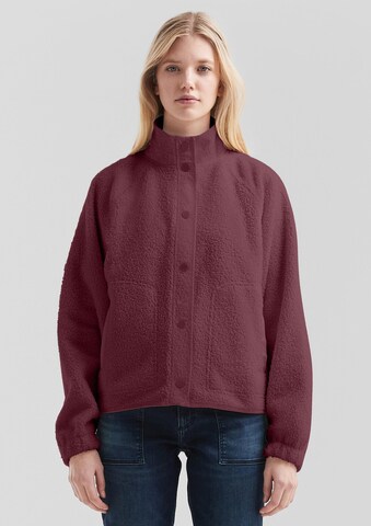 QS Fleece jas in Rood: voorkant