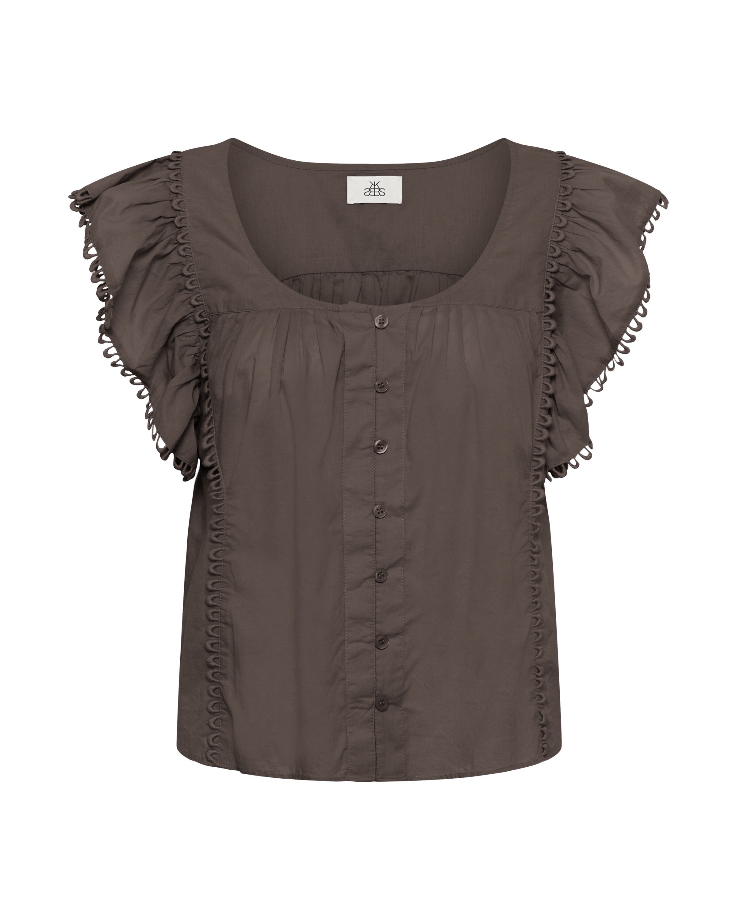 KAREN BY SIMONSEN Blouse 'Fry' in Bruin: voorkant