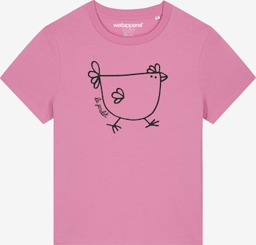 Watapparel Shirt ' Le poulet - das Huhn ' in Pink: front