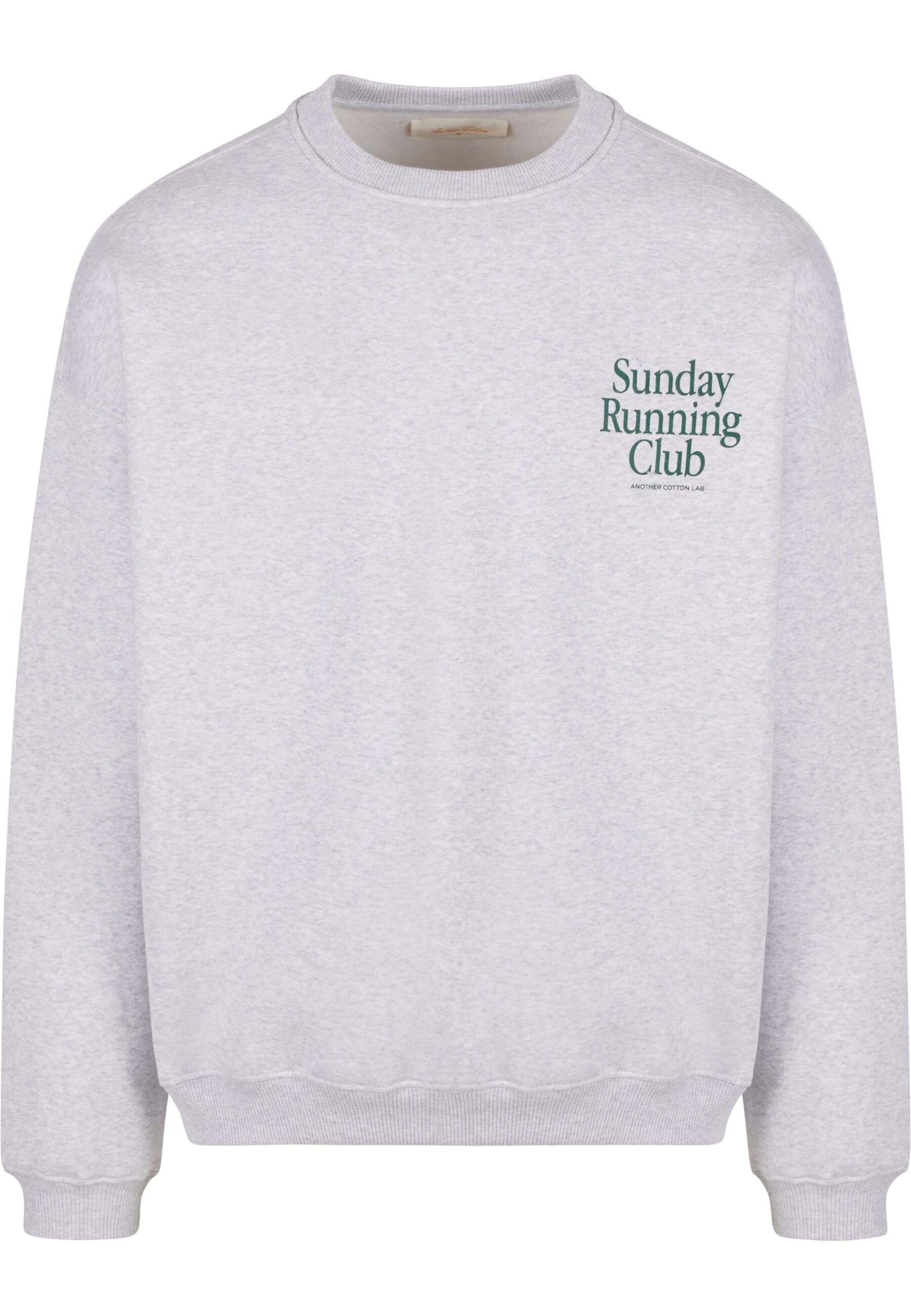 Felpa 'Sunday Running Club' di Another Cotton Lab in grigio: frontale