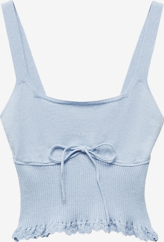 MANGO Knitted Top 'LOVI' in Blue: front