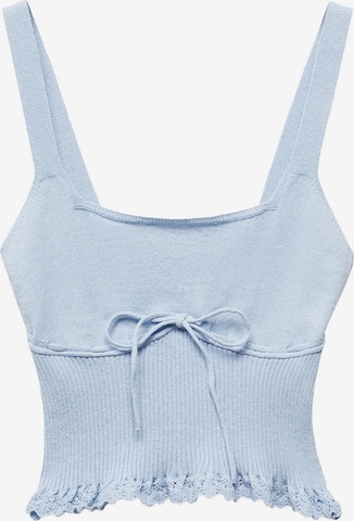 Tops en tricot 'LOVI' MANGO en bleu : devant