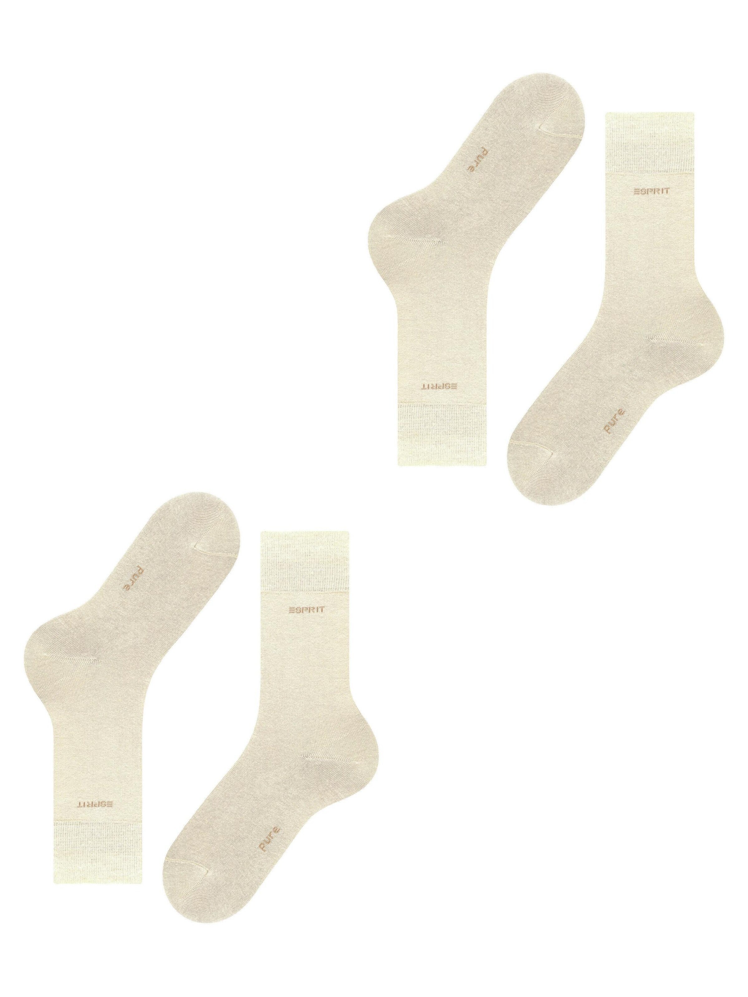 ESPRIT Socken 'Basic Uni 2-Pack'‌ in Beige