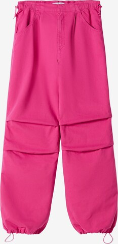 Bershka Wide Leg Hose in Pink: predná strana