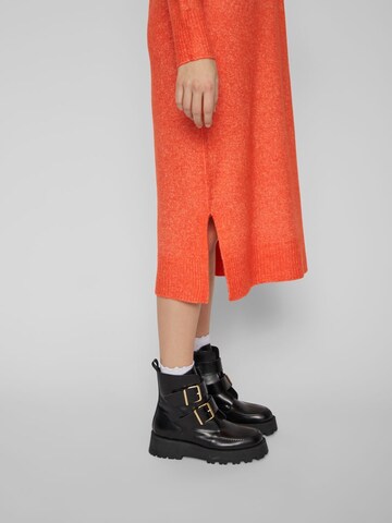 VILA Stickad klänning 'Mathilda' i orange