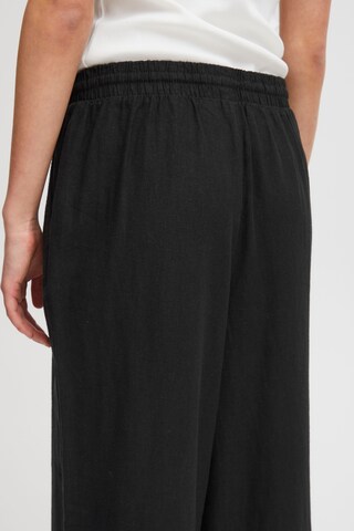 ICHI - Pierna ancha Pantalón 'Ihlino' en negro