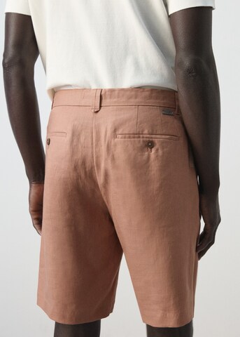 MANGO MAN Slim fit Pants 'Carp' in Orange
