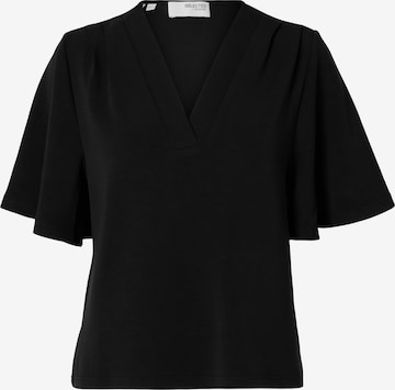 SELECTED - Blusa 'SLFTEnny' en negro: frente