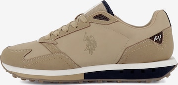 US POLO ASSN. - Zapatillas deportivas bajas 'April' en beige: frente