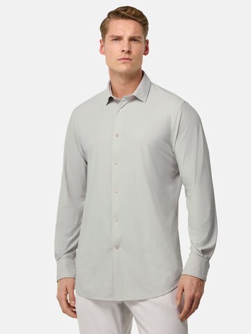 Boggi Milano Slim Fit Риза 'B Tech' в бяло: отпред