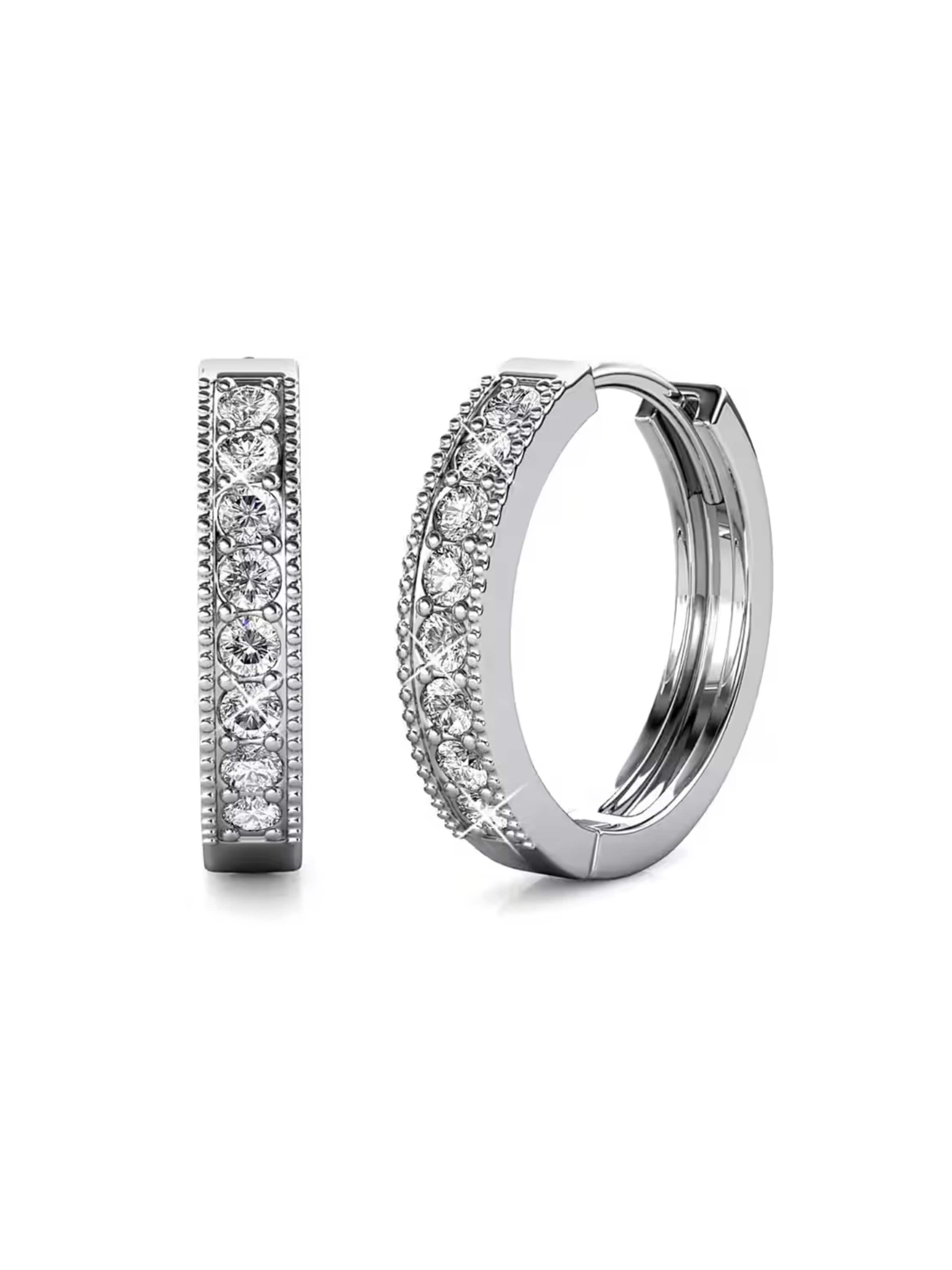 ROUGEMONT Jewellery Earrings 'Funkelnde' in Silver: front