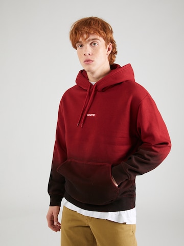 LEVI'S ® - Sweatshirt 'Relaxed Baby Tab Hoodie' em vermelho: frente