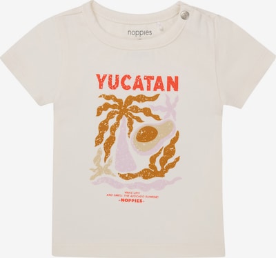 Tricou 'Ostra' Noppies pe maro coniac / mov pastel / portocaliu închis / alb, Vizualizare produs