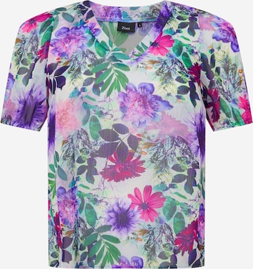 Zizzi - Blusa 'MLEAH' em roxo: frente