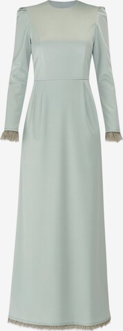 Abito da sera 'Feather Grace' di fashionshowcase in verde: frontale
