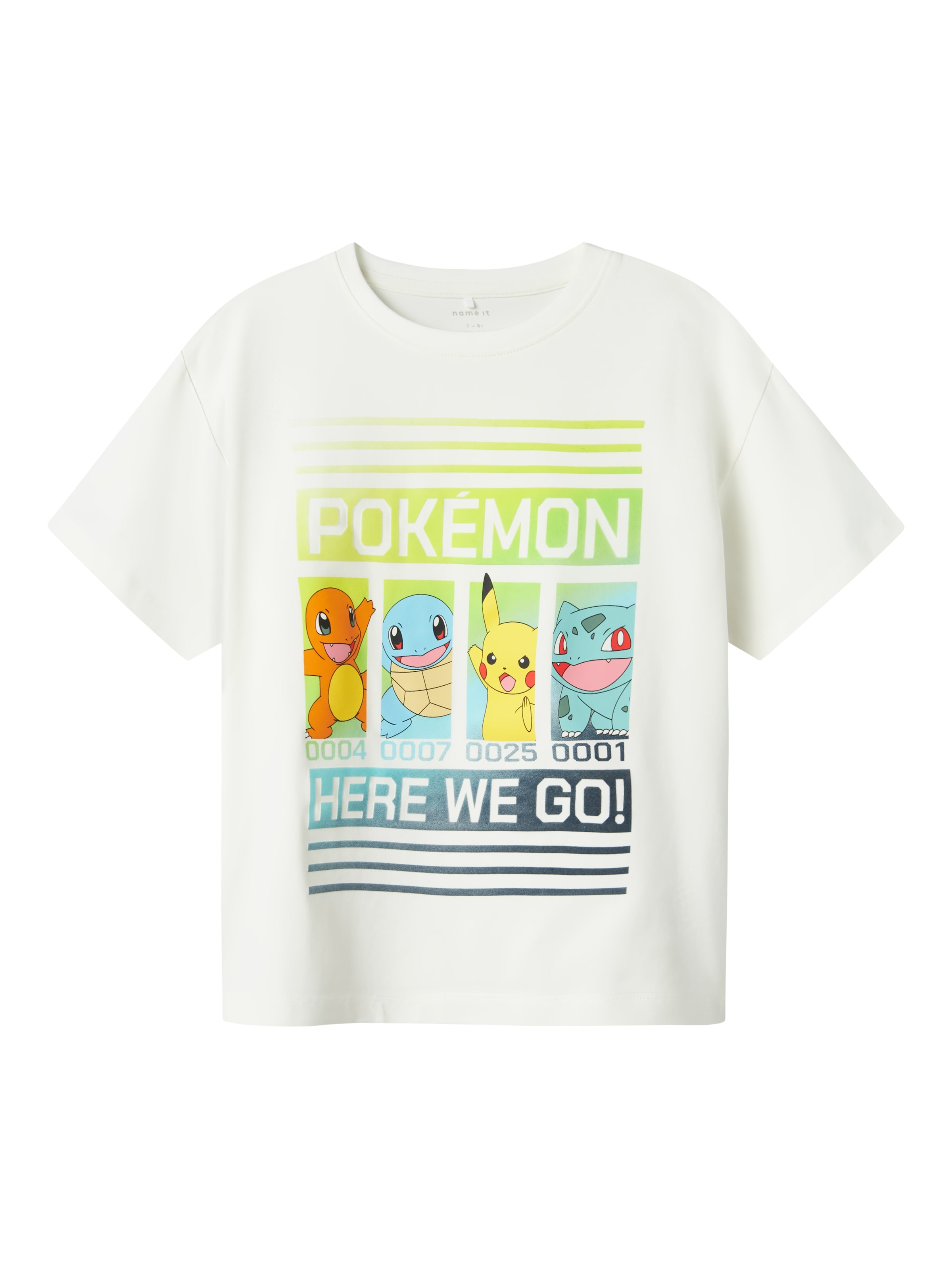 NAME IT T-Shirt 'NKMMABR POKEMON' in Weiß: Vorderseite