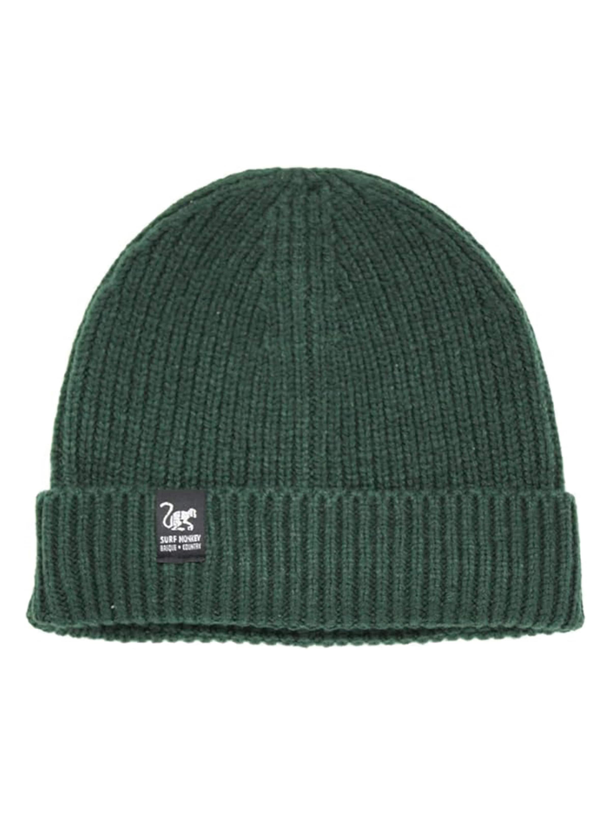 Berretto di Surf Monkey in verde: frontale