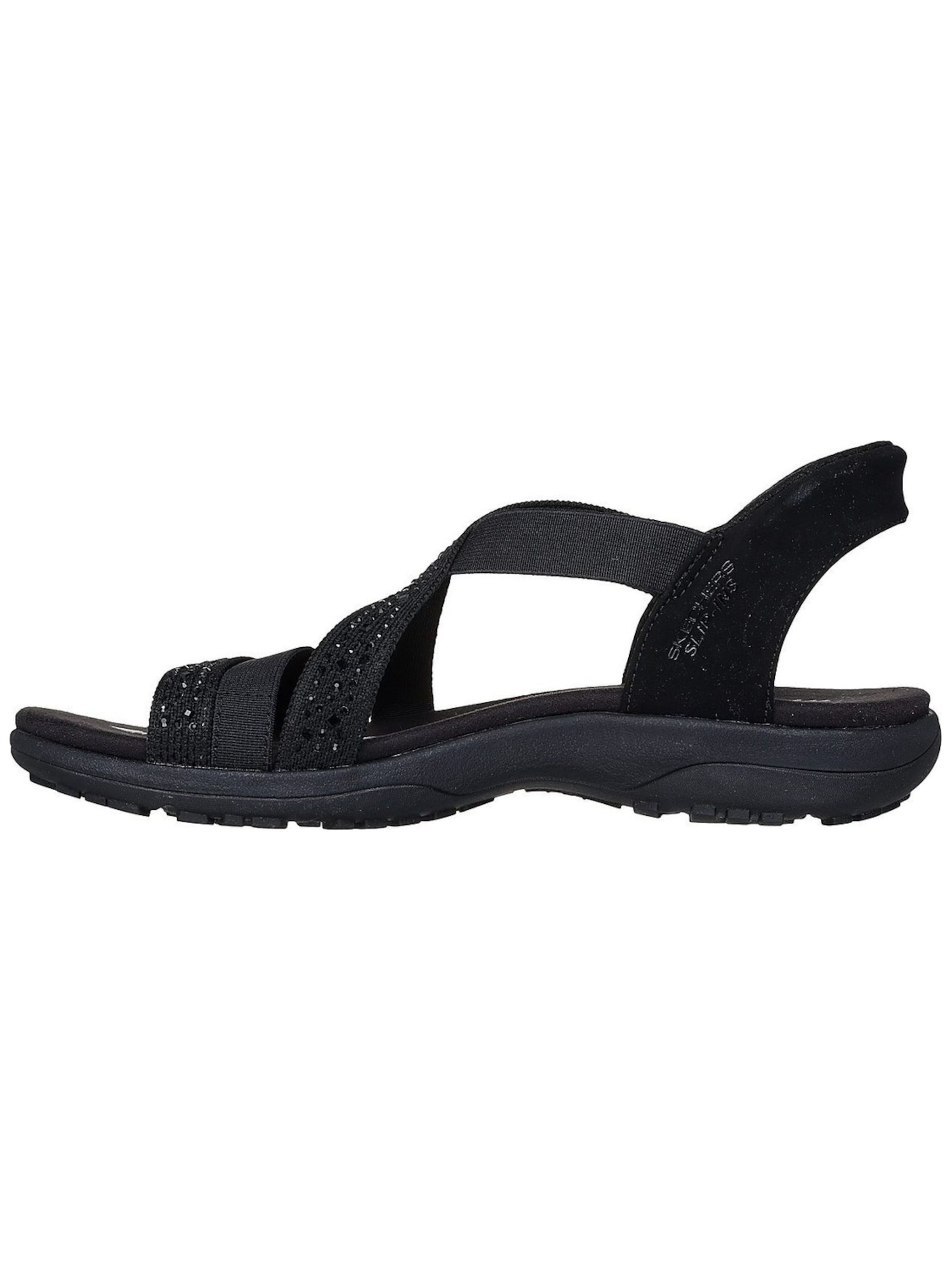 SKECHERS Sandale 'Skechers Reggae Slim - Summer Sparkle'‌‌‌ in Schwarz