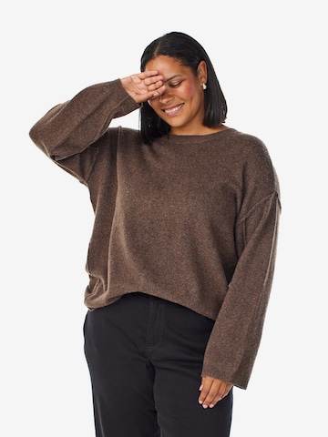 ZizziPulover 'Vista' - smeđa boja: prednji dio