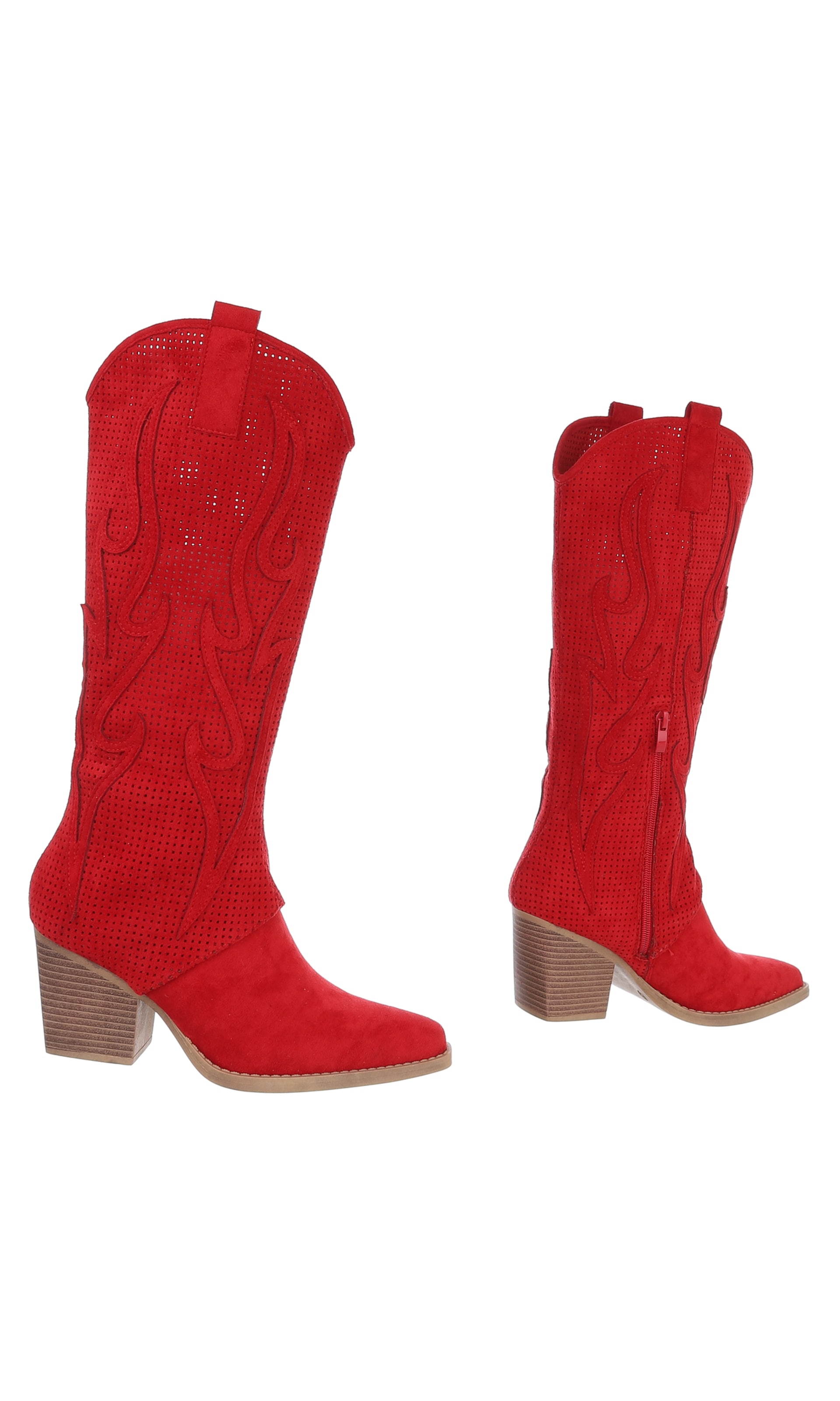 Ital-Design Cowboy Boots in Red
