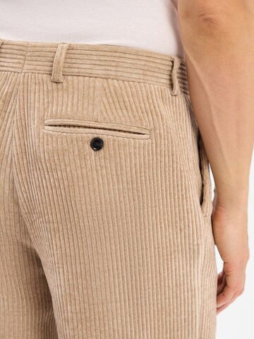 Finshley & Harding London Loose fit Pleated Pants 'Ben' in Beige
