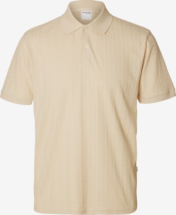 SELECTED HOMME T-shirt 'JETT' i beige: framsida