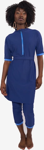 Chay T-Shirt Urheilu-uimapuku 'CHAY Blue Motion Burkini SwimSet Sport' värissä sininen: etupuoli