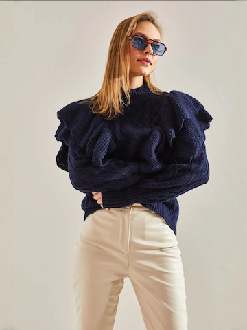 Bianco Lucci - Pullover 'Pullover' em azul