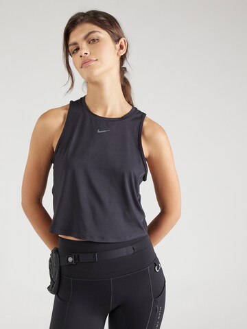 NIKE Sportovní top 'ONE CLASSIC' – černá: přední strana