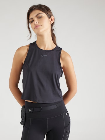 NIKE Sporttop 'ONE CLASSIC' in Zwart: voorkant