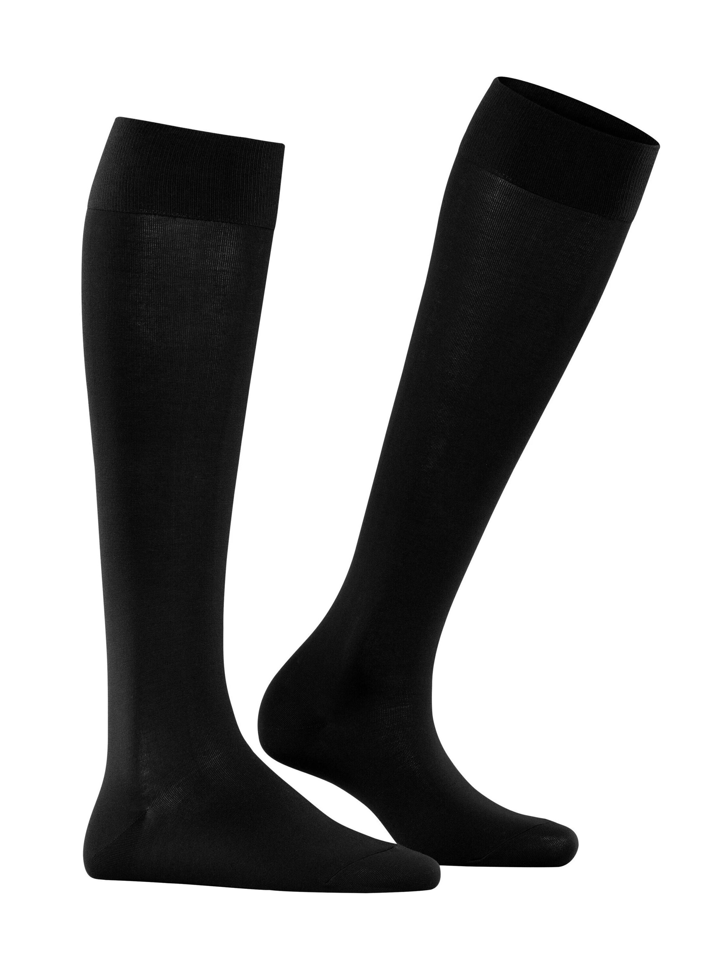 FALKE Kniestrümpfe 'Cotton Touch'‌‌‌‌ in Schwarz
