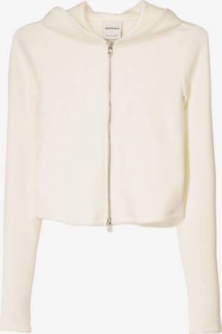 Veste de survêtement Bershka en beige : devant