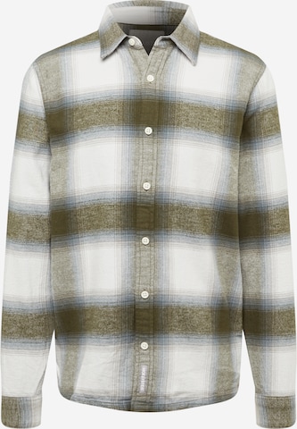HOLLISTER Button Up Shirt 'HOLIDAY' in Green: front