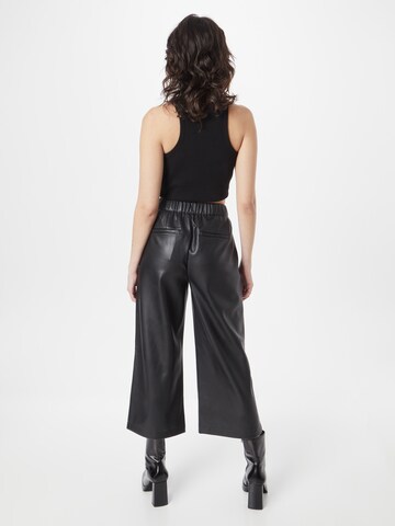 Wide Leg Pantalon QS en noir