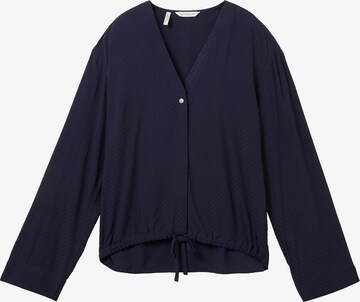 TOM TAILOR Blouse in Blauw: voorkant